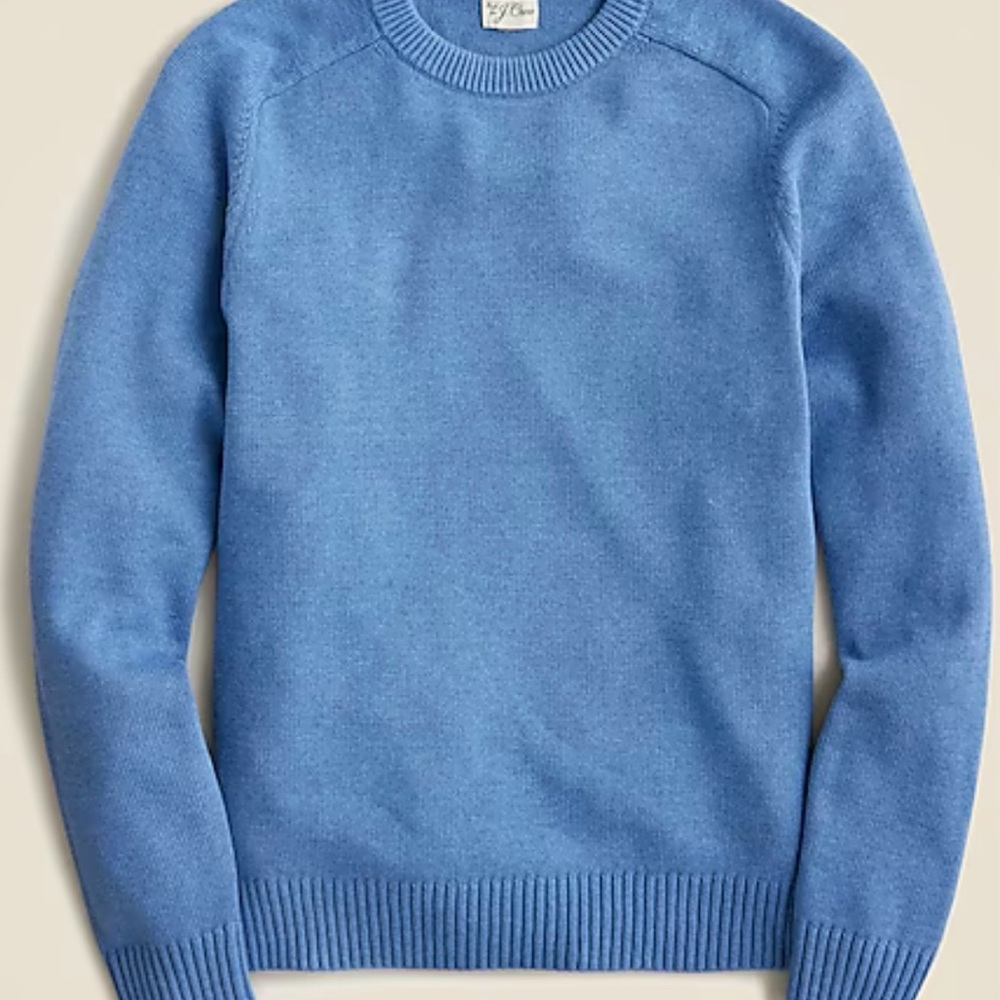 J. Crew Blue Crewneck Sweater Classic Knit Design